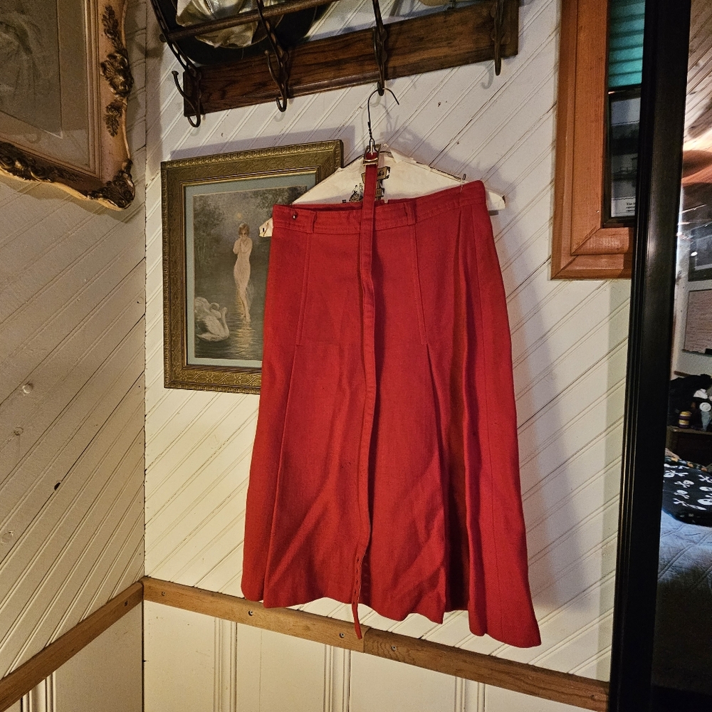 Red Dress with matching belt. All items I'm selling from 1940's thru the 70's